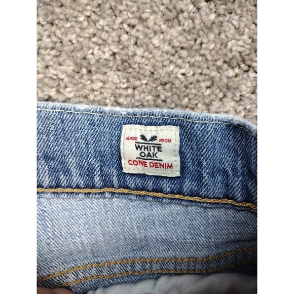 Levis Jeans Mens 32x30 White Oak Cone Denim Pants Light Washout 504 Leather Tag - Picture 3 of 7